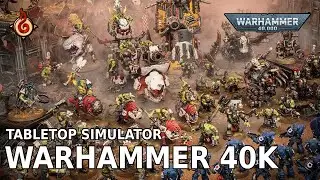 ORKS VS BLOOD ANGELS - WARHAMMER 40K  //TABLETOP SIMULATOR// [ MdF ]