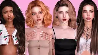 PACK OF 4 ALPHA FEMALE SIMS + Clothing , hair & Accessories - The Sims 4