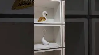 Living room open cabinet with curios