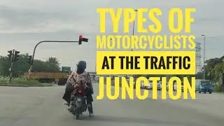 Types of motorcyclists at the traffic junction