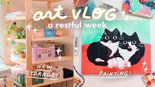 studio vlog ★ the glorious 4 day work week, lots of painting, & yummy meals ♡