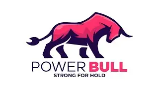 Power Bull Illustration Logo Design In Pixellab | How To Design A Logo In Pixellab