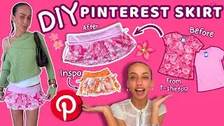 I Turned 2 T-shirts Into a Pinterest Y2K Skirt… | Pinterest Wardrobe (Ep.2)