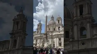 Rome. Piazza Navona. Obelisco Agonale. Sant’Agnese in Agone