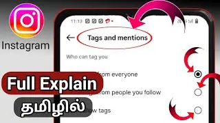 🤔🤔🤔Instagram Tag & Mention settings tamil/Instagram tag settings tamil/Instagram mension