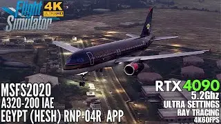 [MSFS RTX 4090] Amazing Views Flying The A320 RNP Into Sharm El Sheikh w/Turb [Ultra Settings] 4K