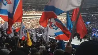 Группа Любэ на митинге в поддержку Путина