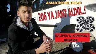 Peugeot 206` Mıza Jant Lastik Aldık..? | Amartisöre Değdi ! | Kaliper ve Kampana Boyama İçerir..!