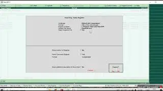 How to Export Sales Register Itemwise In Tally ERP9