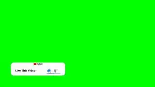 Green screen like button free copyright for youtube video