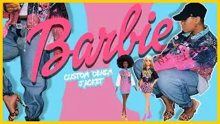 DIY | 🎨 Barbie Theme | How To Customize A Denim Jacket | Denim Jacket Transformation | Jasmine Long