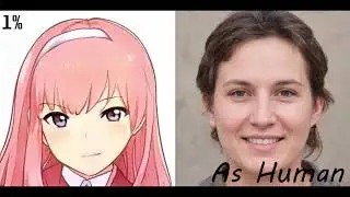 Computer generates Zero Two as Anime Girl & Human Girl