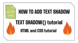 How to Add Text Shadow in CSS. HTML and CSS tutorial