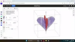 Wave of Love using Mathematics Formula run by Desmos Calculator Software
