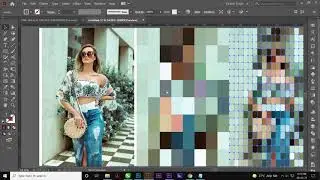 COLOR EXTRACT FROM IMAGE IN ILLUSTRATOR, MAKE MOSAIC/COLOR PALETTE COLOR IN ILLUSTRATOR 