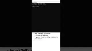 Run PHP in Terminal (CMD)   - PHP script 