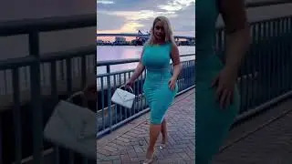 Thick Chick In Turqouise Dress 👗 