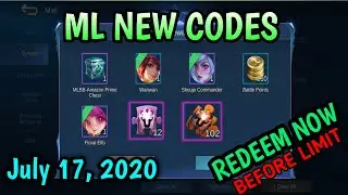 ML NEW CODE JULY 17, 2020 | MOBILE LEGENDS