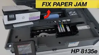 HP OfficeJet Pro 8135e Paper Jam Error & Roller Cleaning.