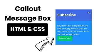 How to Make a Callout Message Box using HTML & CSS