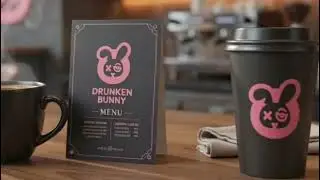 🐰✨ Drunken Bunny Logo Animation identity.