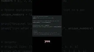 Python Trick: Using set to Remove Duplicates from a List