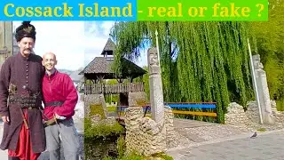 Cossack Island, Sopilche park, Ternopil, Ukraine. Wyspa Kozacka, park Sopilche, Tarnopol, Ukraina.