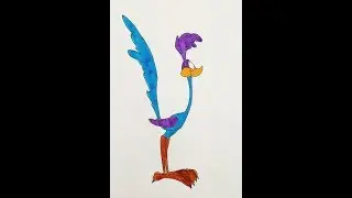 How to draw a Road Runner with markers (accelerated version)