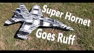 FMS F18 Super Hornet Goes Ruff Liberty Landing LA Style