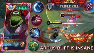 NEW BUFF FOR ARGUS IS INSANE🔥😱 - ARUGS NEW META || MLBB