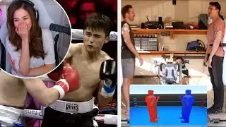 Pokimane Reacts To Michael Reeves - "A Robot Teaches Me Boxing"