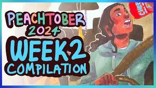 Peachtober Week 2 Timelapse✨🍑Hopping on the Struggle Bus for Week 2 of Peachtober🍑✨