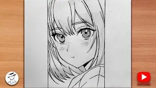 How to Draw a girl | Anime girl drawing easy | Step by Step drawing tutorial