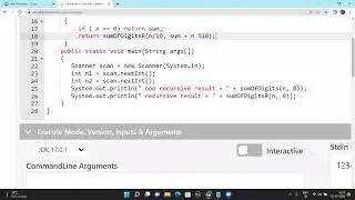 Recursive methods for sum of digits and reversing number in both C & Java