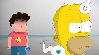 Homer Simpson and Steven Universe Fight To The Death Over The Last Donut