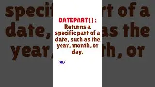What are DATE functions in SQL ?#sql #dbms