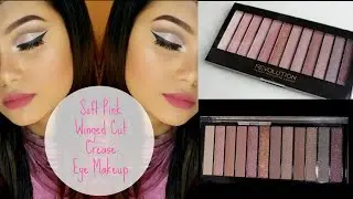 SOFT PINK CUT CREASE EYE MAKEUP TUTORIAL || MAKEUP REVOLUTION REDEMPTION PALETTE ICONIC 3