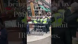 Sectarian bigots chant IRA slogans in Glasgow City Centre whilst being protected by Police Scotland