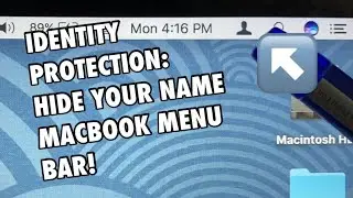 MacBook Pro: How to remove name from top right screen (Menu Bar)
