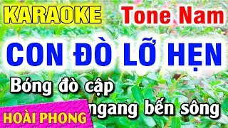 Karaoke Con Đò Lỡ Hẹn Nhạc Sống (Beat Hay) Tone Nam | Hoài Phong Organ
