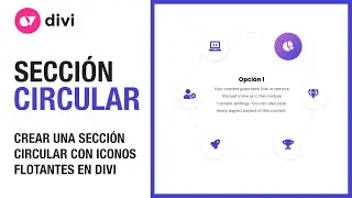 Cómo crear una sección de servicios con iconos flotantes en una composición circular en divi builder