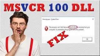 How To Fix msvcr100.dll Missing Error ||  msvcr 100. dll error   || msvcr 100. dll