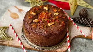 Tasty Plum Cake recipe| moist fruit cake for Christmas| alcohol free Christmas cake|burnt sugar cake