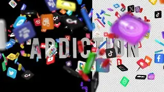 Motion Graphics- Social Media Icon   Addiction Animation With  Pills Capsules