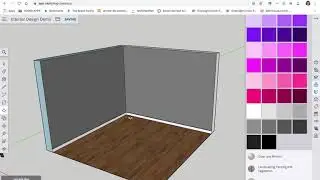 How to hide and unhide in Google Sketchup web and do baseboards