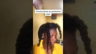 Having to make chunky natural hair twist done #naturalhair #4chair #afrohair #hairoil #twists