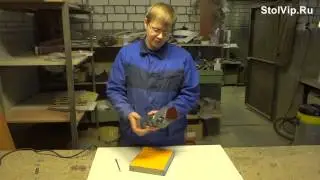 Как сделать каплесборник на столешницах с торцом из жидкого камня