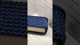 Корзина из полиэфирного шнура синяя прямоугольная#Julia basket with Love❤