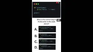 Python MCQ Challenge: Can You Fix This Common Function Error?