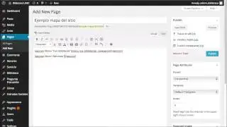 Cómo crear la página para el Mapa del sitio